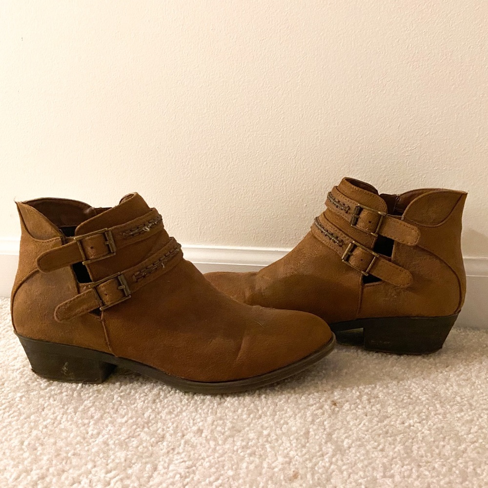 Brown ankle booties